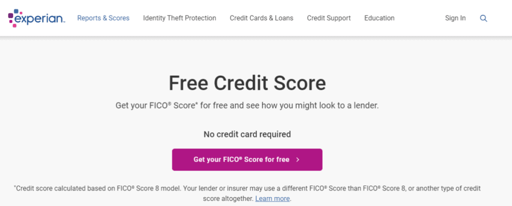 Experian Free Credit Score My Credit Track